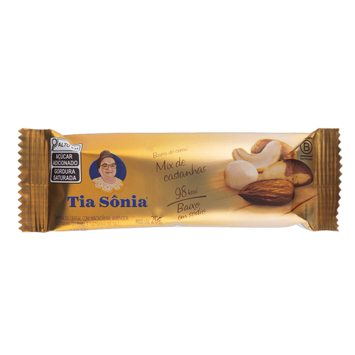 Barra De Cereais Mix De Castanhas Tia Sônia 20g