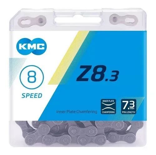 Corrente KMC 8V Z8.3 1/2 X 3/32 X 116 Elos Cinza