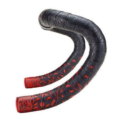 Fita de Guidão Supacaz Super Sticky Kush Star Fade Tape Preto/Vermelho