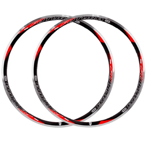 Aro Vzan Futura Road Aluminio 700x24F Preto/Vermelho