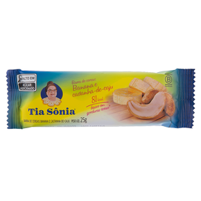 Barra De Cereais De Banana E Castanha De Cajú Tia Sônia 25g