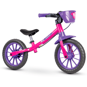 Bicicleta Infantil Nathor Balance Bike Rosa/roxo