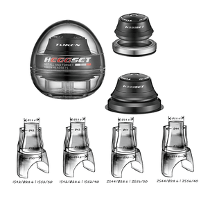 Caixa de direção Token Heggset Tapered Preto