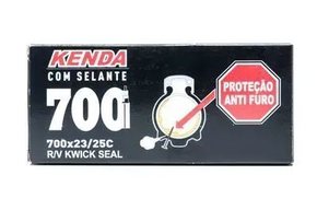 Câmara Kenda Kwick Seal 700x 23/25 33mm Válvula Removível Com Selante Veda