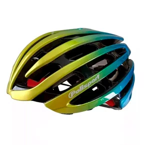 Capacete Polisport Light Road Verde/Amarelo/Degradê