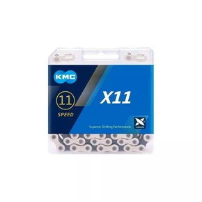 Corrente Kmc X11 11v 1/2×11/128 118l Prata