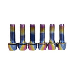 Kit 4 Parafusos Titânio para Mesa e Guidão Chanfrado Colorido