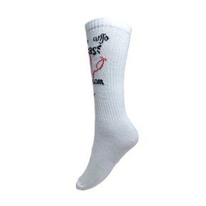 Meia Cano Alto Divertida Anjo de Jaleco em Algodão