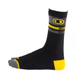 Meia Crankbrothers Preto/Logo Amarelo