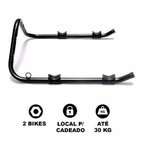 Suporte de Parede para 02 Bikes Fixo no Quadro Com Separador