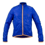 Jaqueta Corta Vento de Ciclismo Masculina Márcio May Pro Azul/Laranja