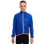 Jaqueta Corta Vento de Ciclismo Masculina Márcio May Pro Azul/Laranja